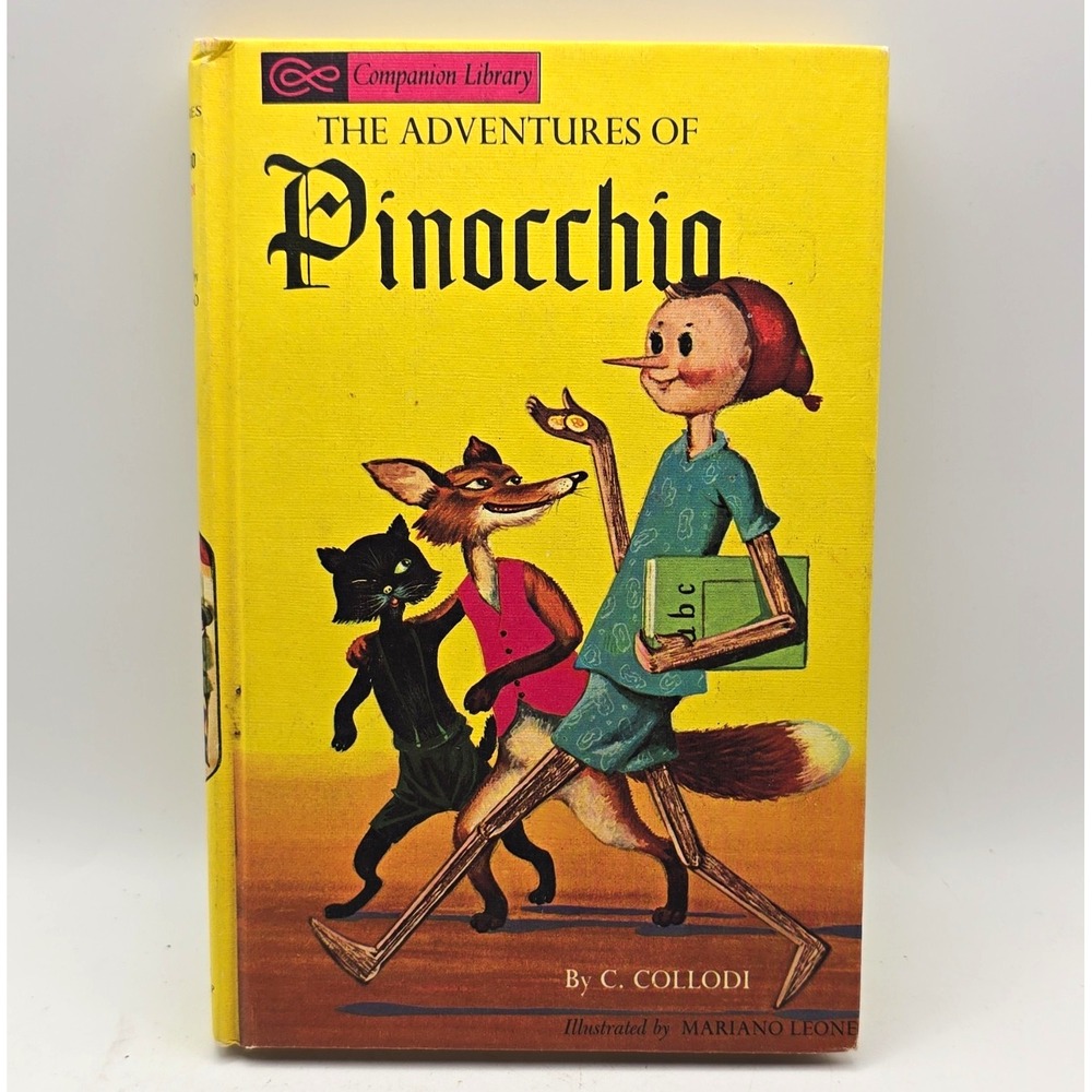 The Adventures of Pinocchio by C. Collodi Hardcover Book 1965